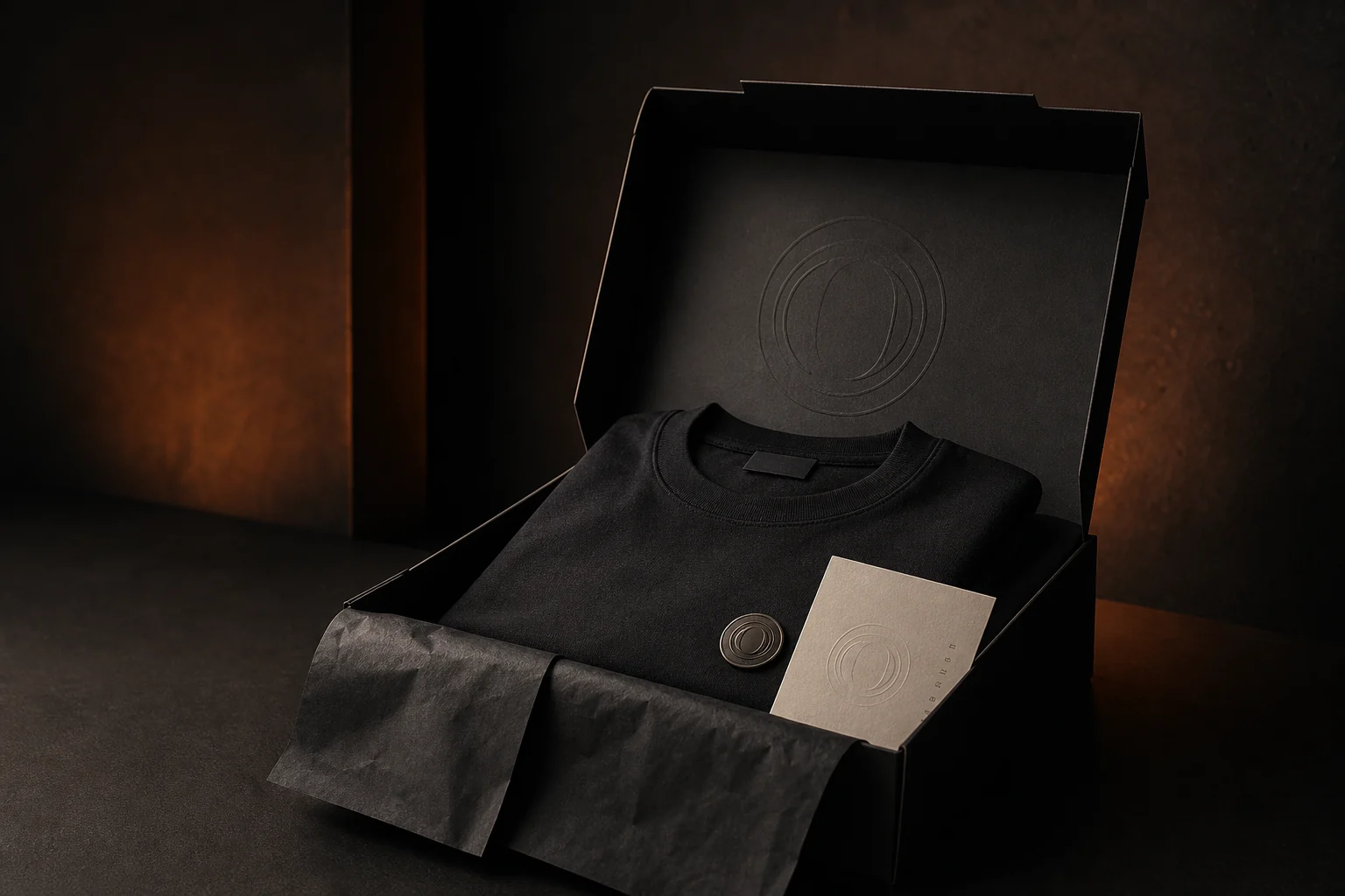 Presentación de la colección Origen en caja negra